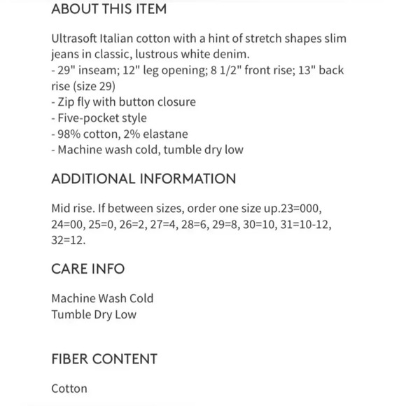 Citizens of Humanity Women's Arielle Mid Rise Slim Fit Jeans Size 28 White - Picture 4 of 8